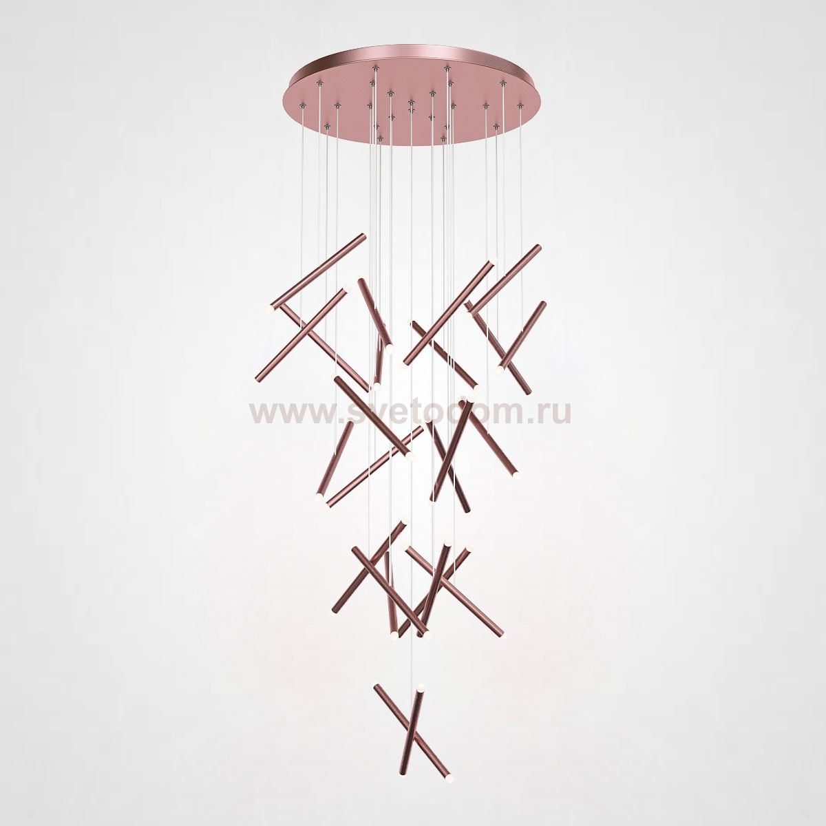 Люстра Dutti D0068 LED Chandelier Modern 28 Rose Gold ImperiumLoft 243989-22
