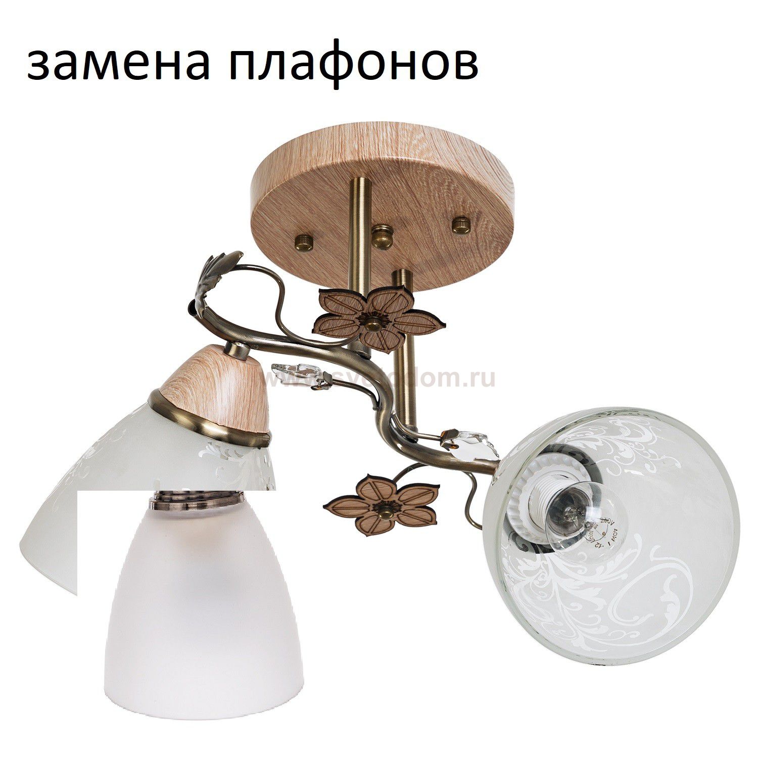 Потолочный светильник 2441LM/2BG+AB WT ЭкономСвет