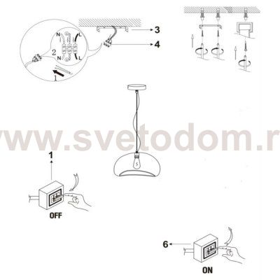 Подвесной светильник Divinare SCANDY 2444/06 SP-1