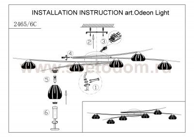 Люстра Odeon light 2465/6C KINSTON