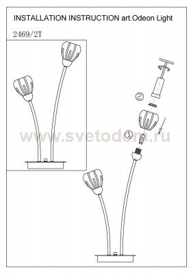 Настольная лампа Odeon light 2469/2T AKRON