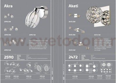 Подсветка Odeon light 2472/3W AKETI