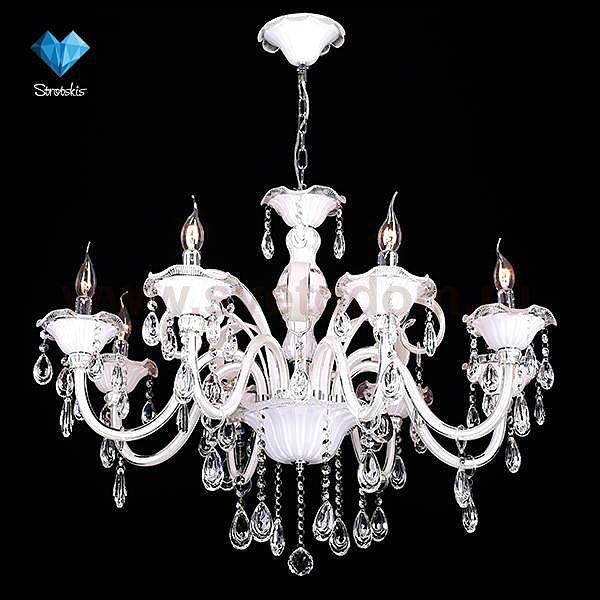 Белая люстра Bogates 248/8 Strotskis