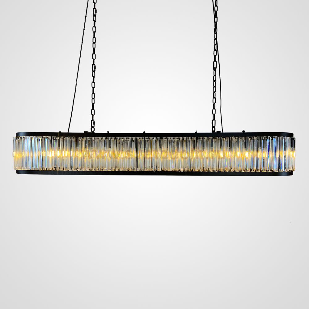 Подвесная Люстра Rh 1920S Odeon Clear Glass Black 180 By Imperiumloft