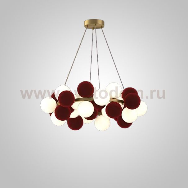 Кольцевые люстры и светильники LATTE D80 Burgundy ImperiumLoft 248577-01