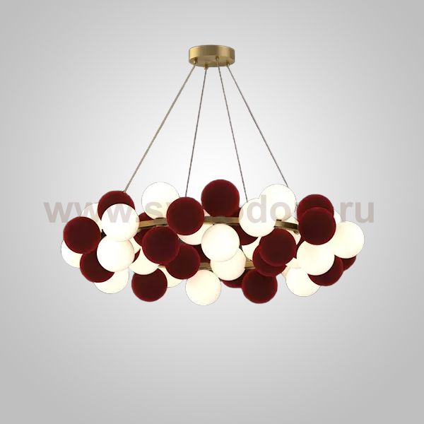 Кольцевые люстры и светильники LATTE D100 Burgundy ImperiumLoft 248578-01