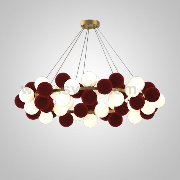 Кольцевые люстры и светильники LATTE D120 Burgundy ImperiumLoft 248579-01