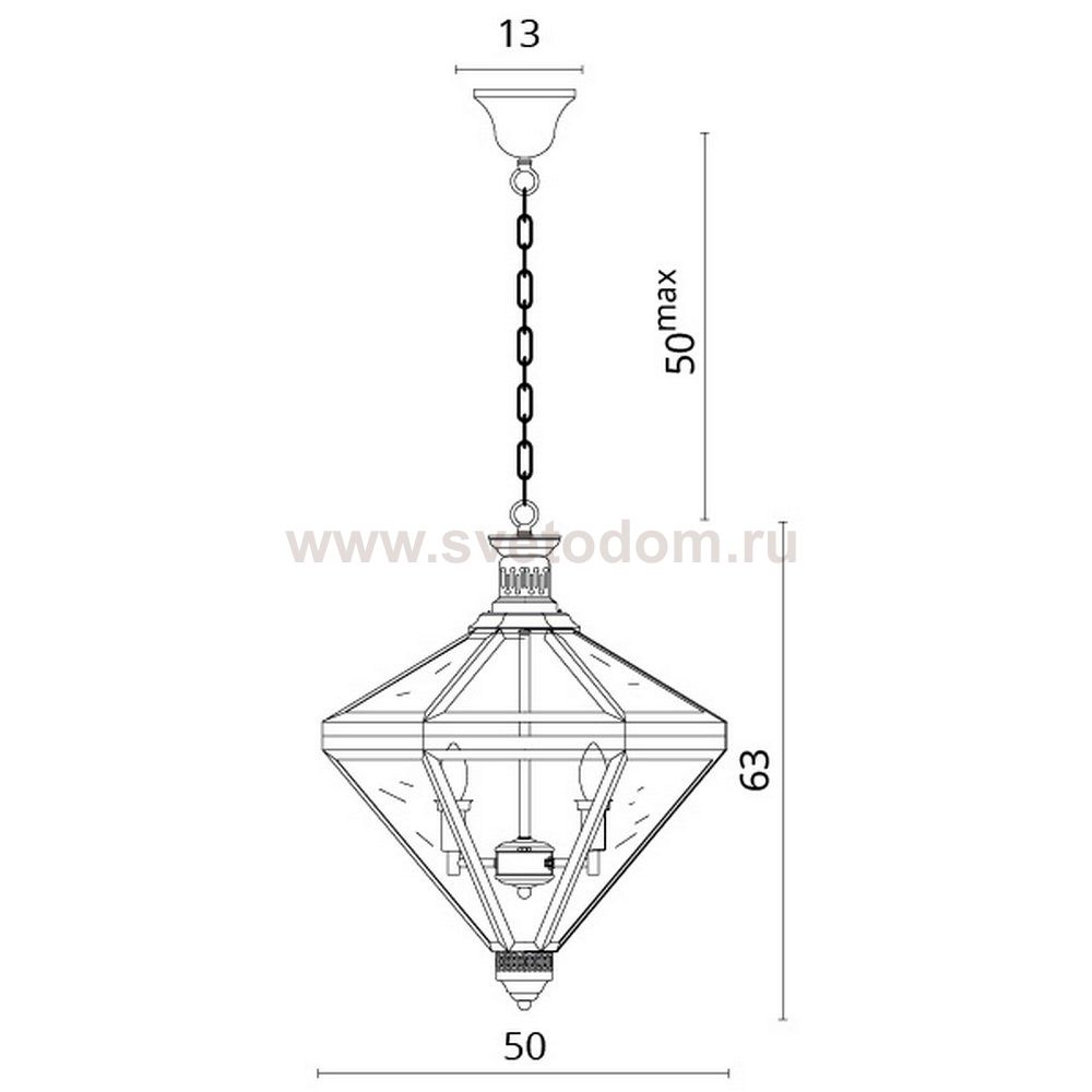 Светильник подвесной Divinare 7400/17 SP-4 CONO