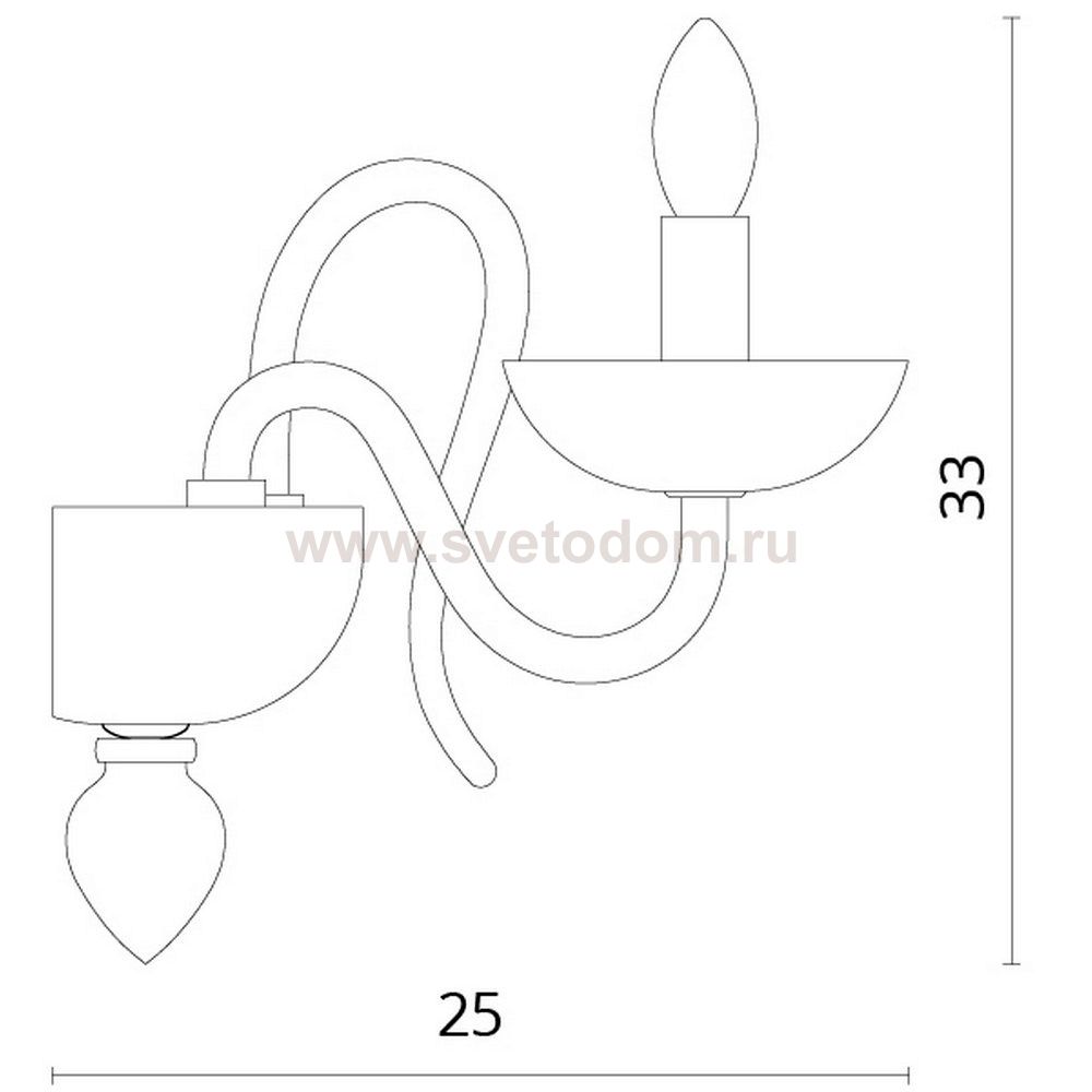 Светильник настенный Divinare 6004/03 AP-2 PALLADA