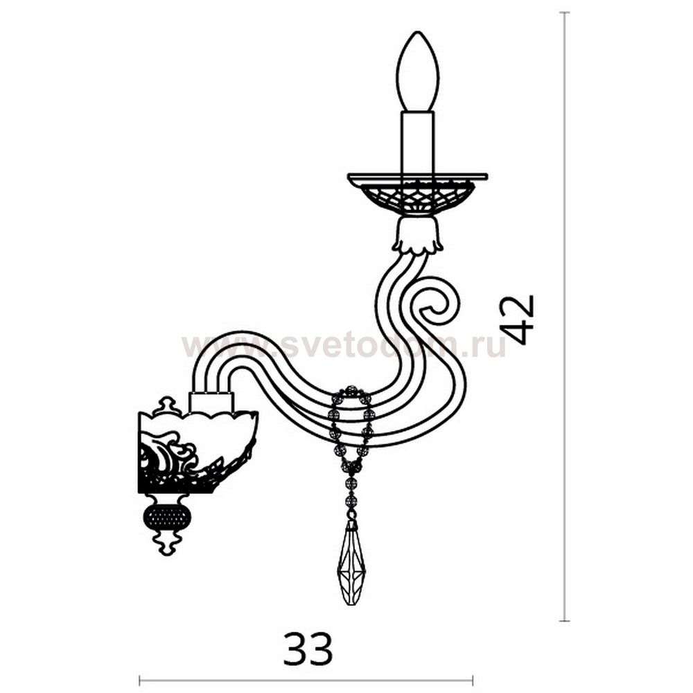 Светильник настенный Divinare 5125/10 AP-2 SIMONA