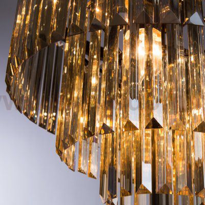 Торшер черный хрустальный Divinare 3002/06 PN-6 NOVA COGNAC