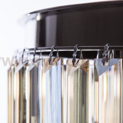 Торшер черный хрустальный Divinare 3002/06 PN-6 NOVA COGNAC