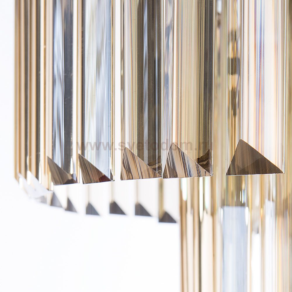 Торшер черный хрустальный Divinare 3002/06 PN-6 NOVA COGNAC