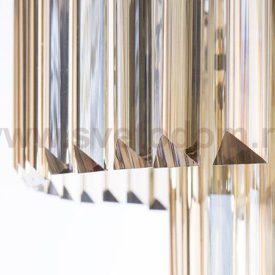 Торшер черный хрустальный Divinare 3002/06 PN-6 NOVA COGNAC