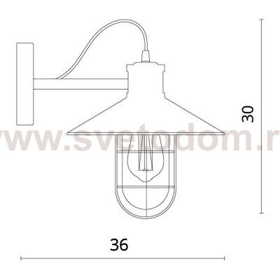Светильник бра лофт Divinare 2007/01 AP-1 LATERNA