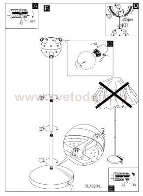 Светильник напольный Eglo 92041 LAURENZO