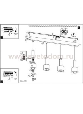 Люстра подвесная Eglo 90576 FABIANA