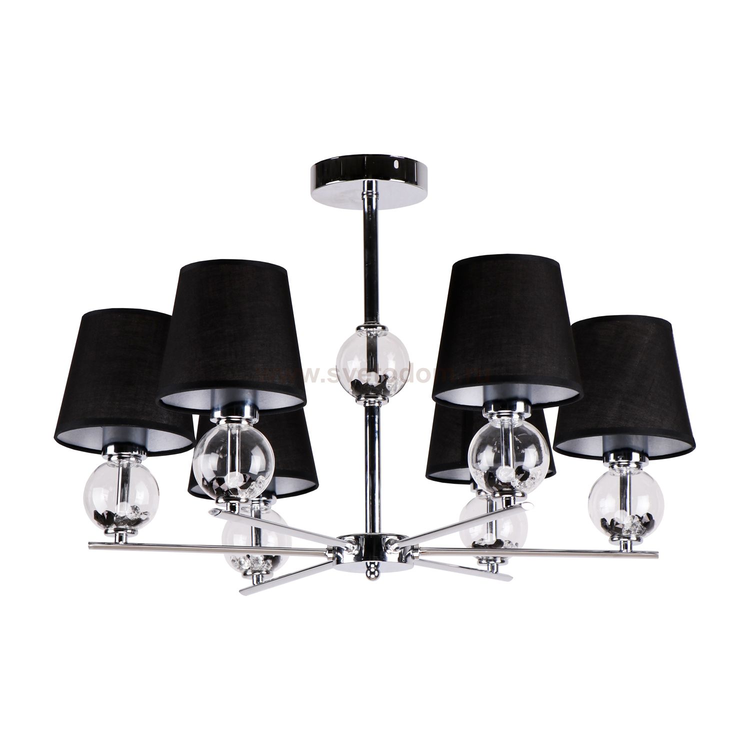 Светильник ЭкономСвет 25077/6CR BK