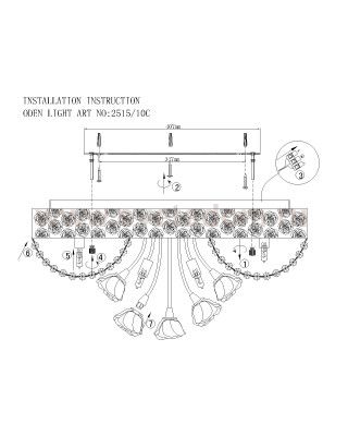 Люстра Odeon light 2515/10C SHERATAN