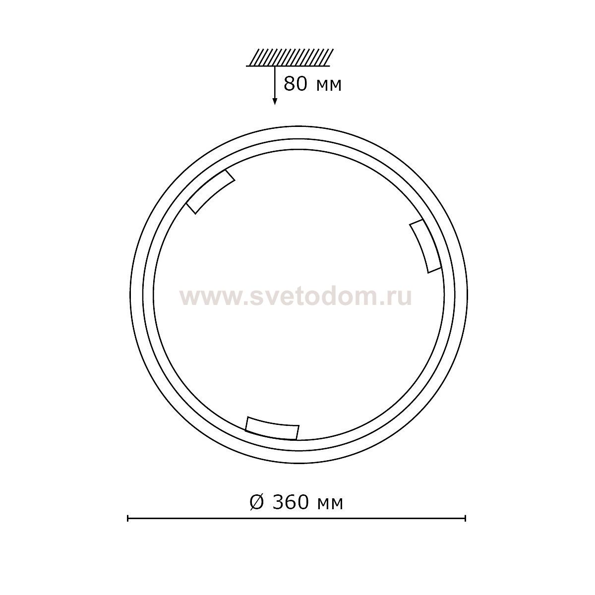 Сонекс GRECA WOOD 160/K настенно-потолочный светильник