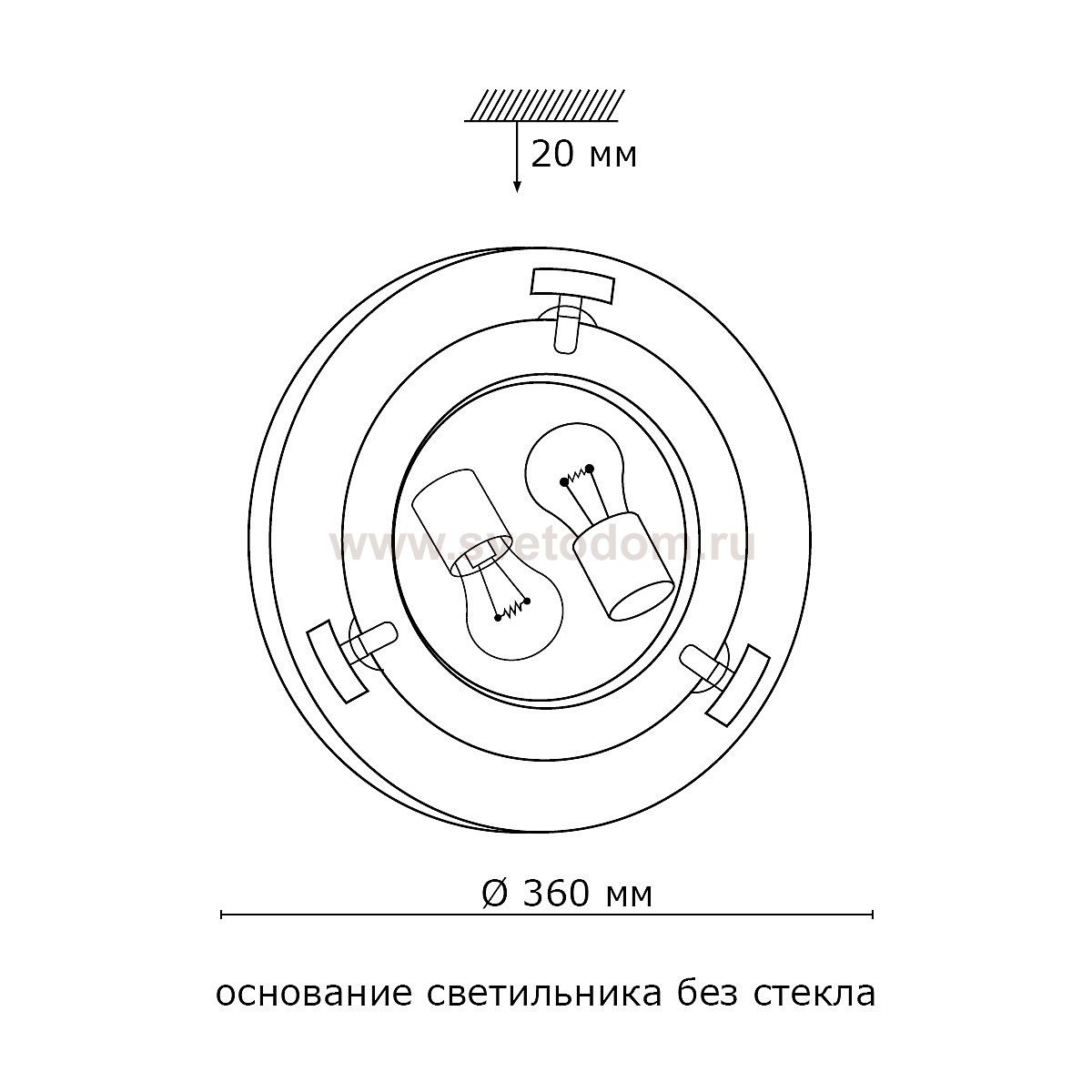 Сонекс GRECA WOOD 160/K настенно-потолочный светильник