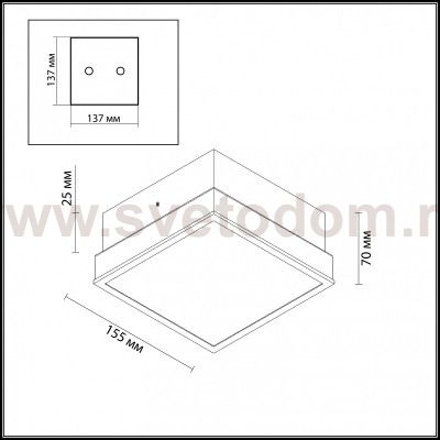 Светильник настенно-потолочный Odeon light 2537/1C TELA