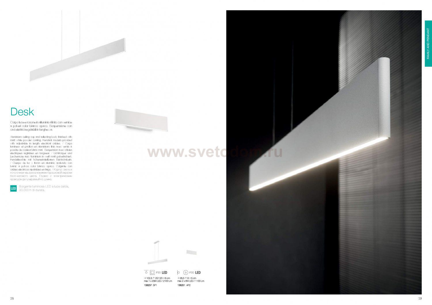 Ideal Lux DESK SP1 BIANCO