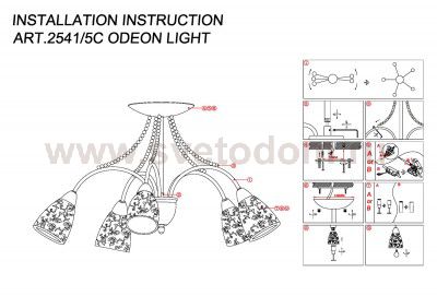 Люстра Odeon light 2541/5C MARIOT