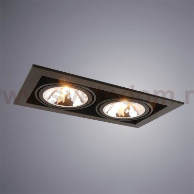 Светильник встраиваемый двойной 2*G9 Arte lamp A5949PL-2BK CARDANI SEMPLICE черный
