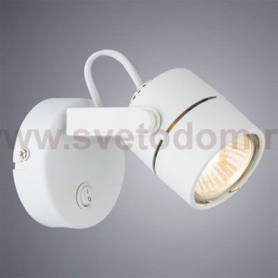 Светильник настенный поворотный с выключателем Arte lamp A1310AP-1WH LENTE