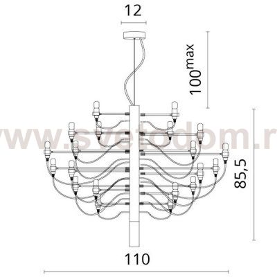 Люстра хай тек Divinare 8030/02 LM-50 MOLTO