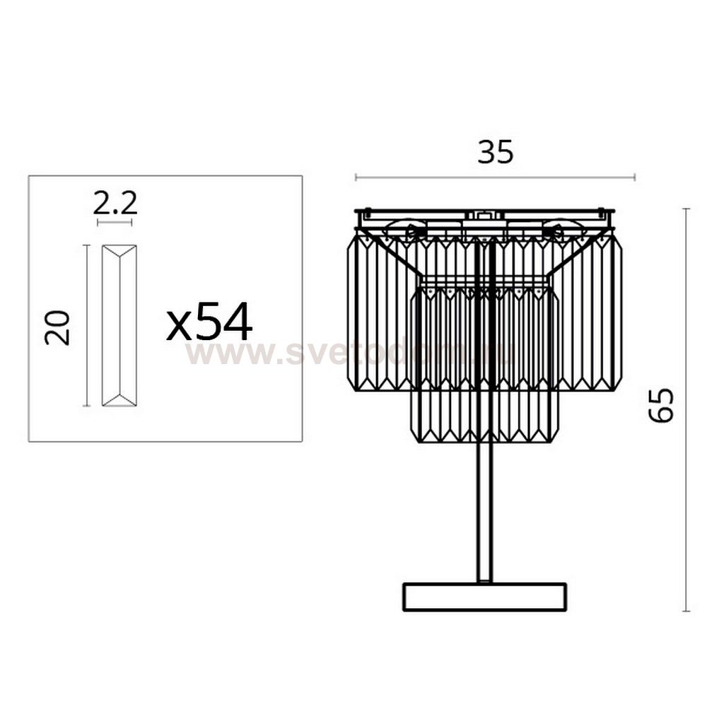 Светильник настольный Divinare 3002/05 TL-3 NOVA GRIGIO