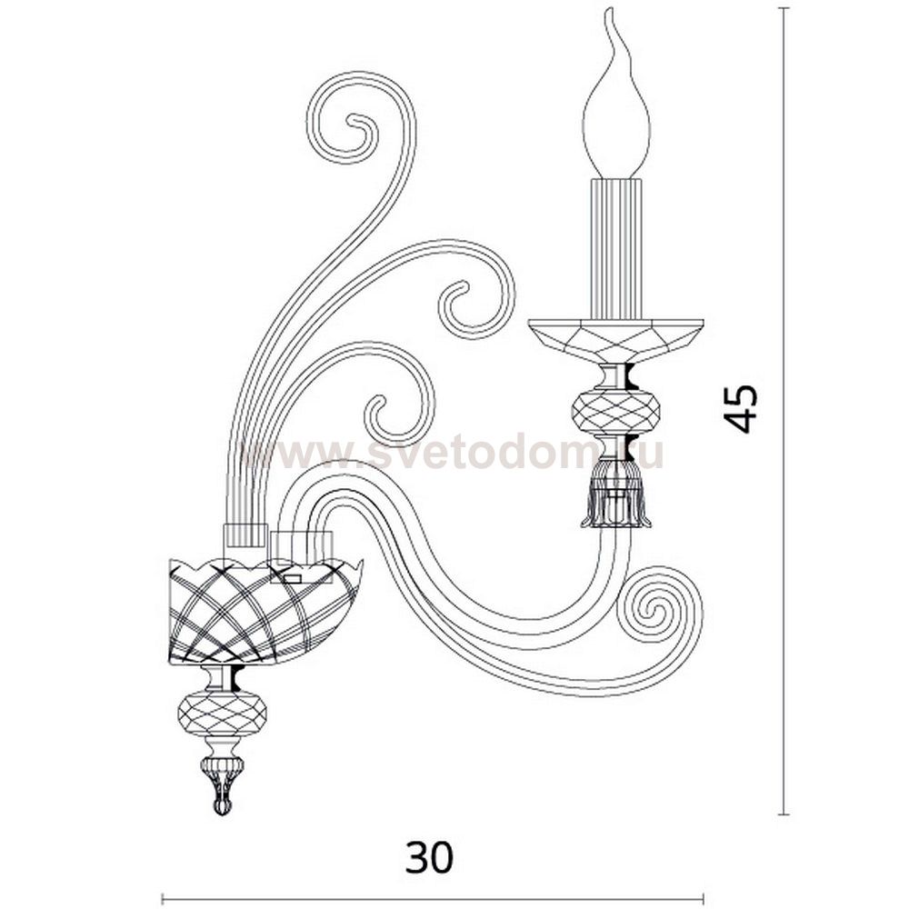 Светильник настенный Divinare 8821/09 AP-1 ALBEDO