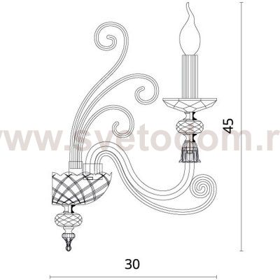 Светильник настенный Divinare 8821/09 AP-1 ALBEDO