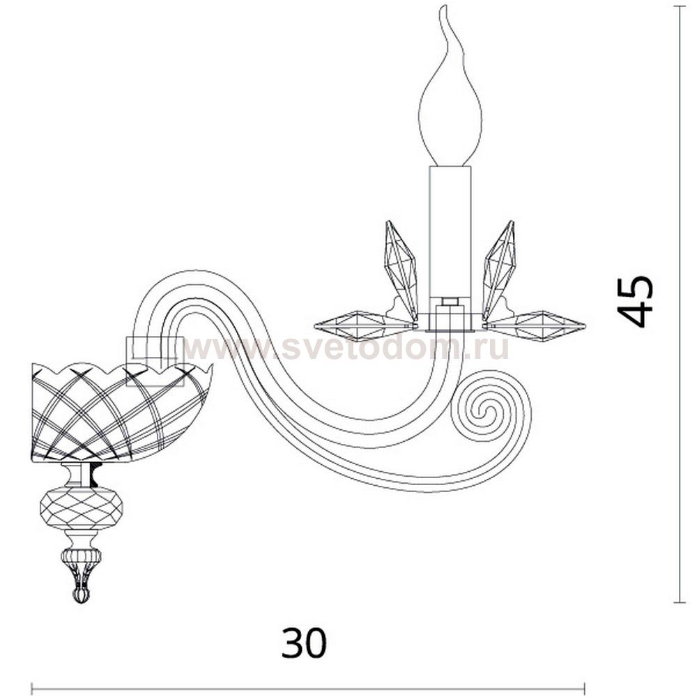 Светильник настенный Divinare 8820/09 AP-1 PLATEA