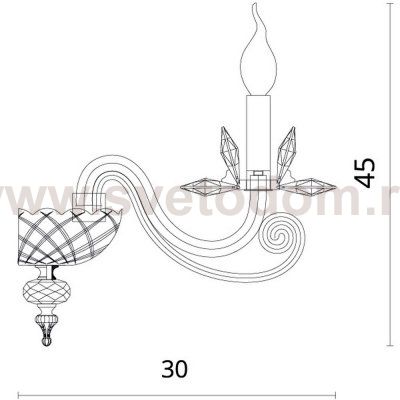 Светильник настенный Divinare 8820/09 AP-1 PLATEA