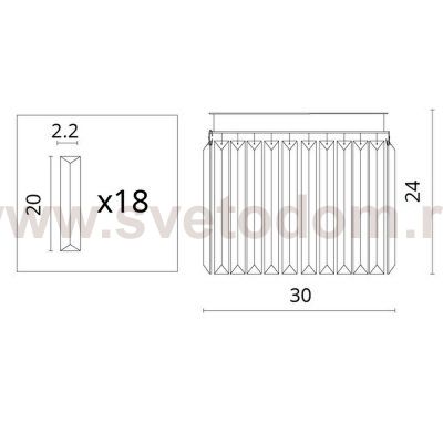 Светильник бра Divinare 3002/05 AP-2 NOVA GRIGIO