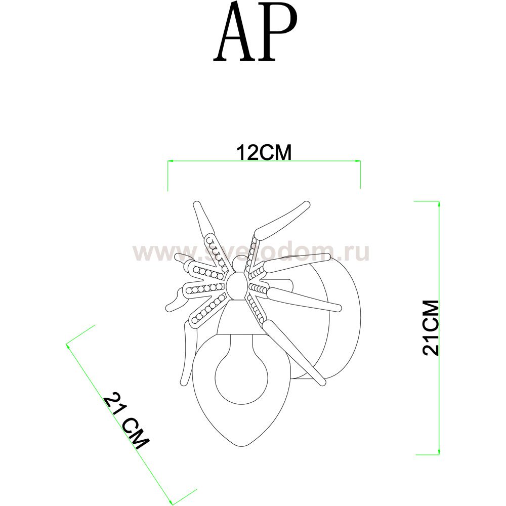 Плафон стекло двойное 90*95мм под резьбу G9 Divinare 1309 SP/ 1308 SP RAGNO