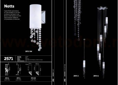 Светильник настенный бра Odeon light 2571/1W NOTTS