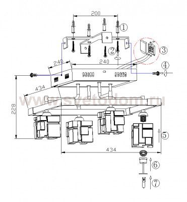 Потолочный светильник Odeon light 2575/4C HUMBER