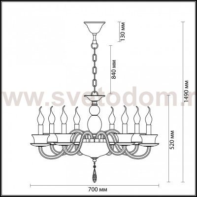 Люстра Odeon light 3951/8 TINTA