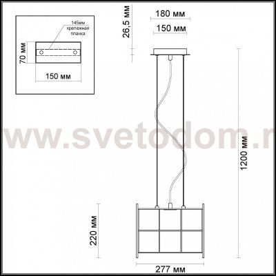 Люстра Odeon light 3976/1 GRATTA