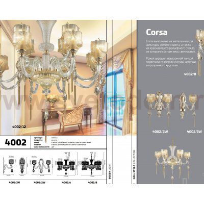 Люстра Odeon light 4002/8 CORSA