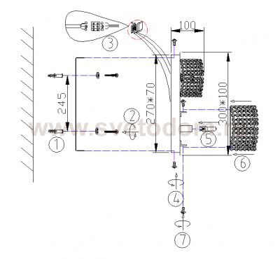 Бра c выключателем Odeon light 2579/2W HAFNA