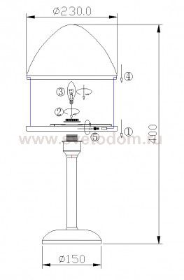 Настольная лампа Odeon light 2580/1t SLIGO