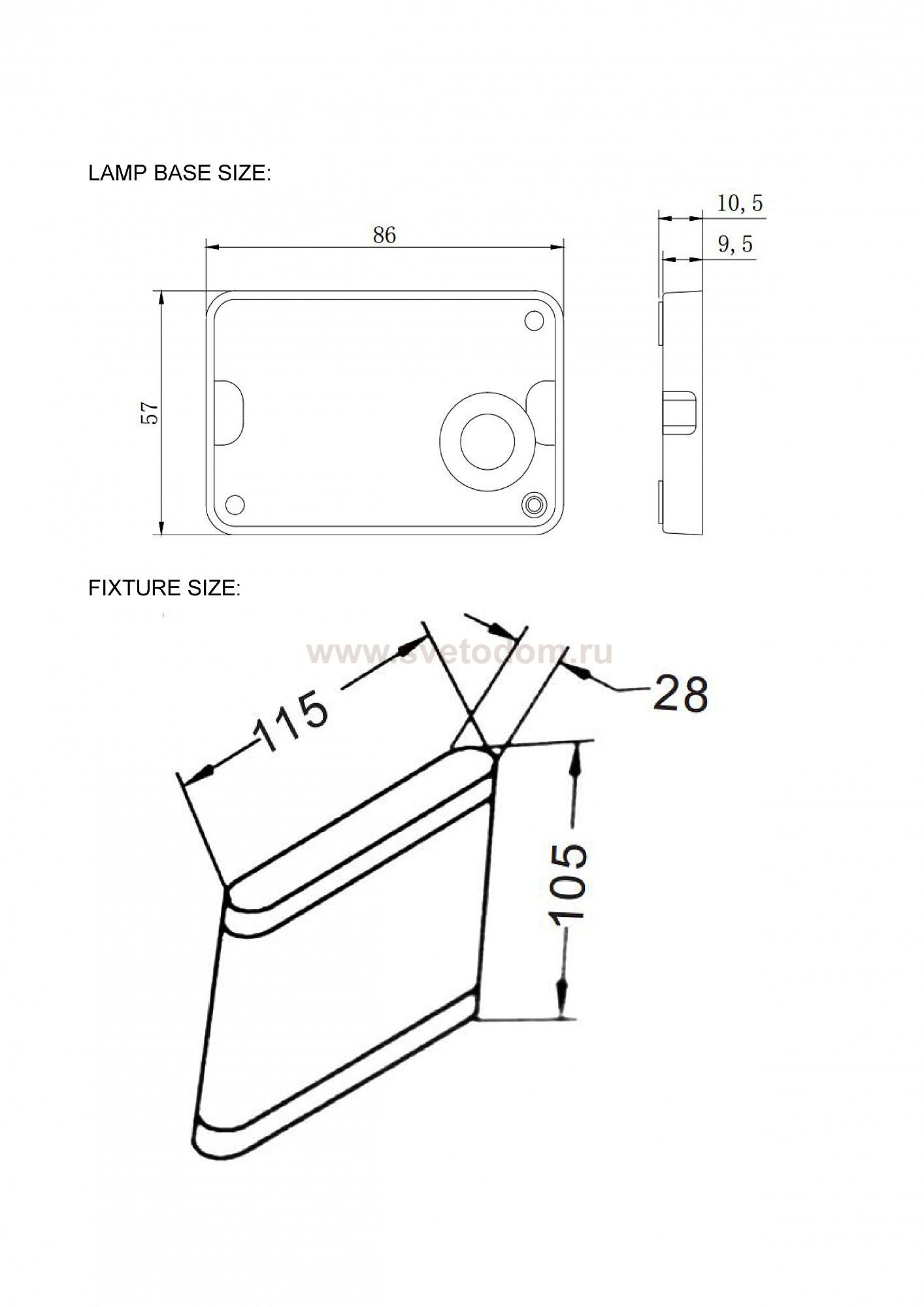 Светильник бра Crystal Lux CLT 024W113 WH (1400/435)