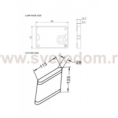 Светильник бра Crystal Lux CLT 024W113 WH (1400/435)