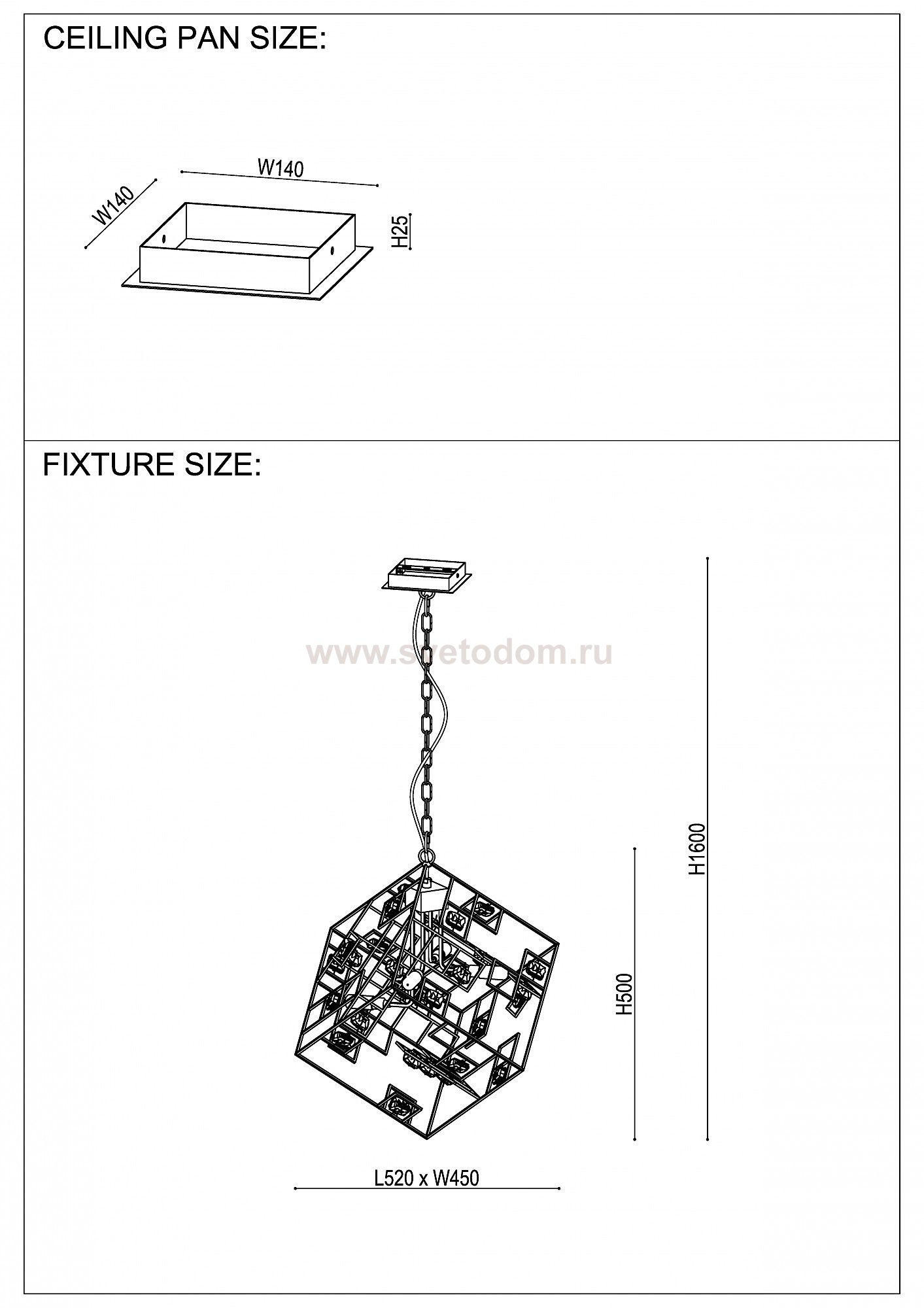 Светильник подвесной DIEGO SP1 GOLD (1580/201) Crystal lux