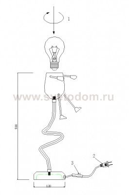 Настольная лампа Odeon light 2583/1T RIKA GIRL