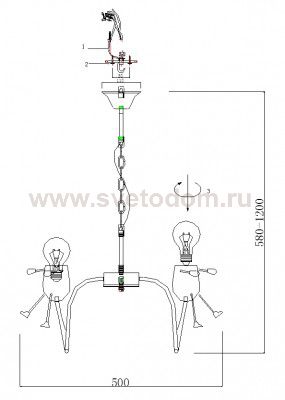 Люстра Odeon light 2582/5 RIKO BOY